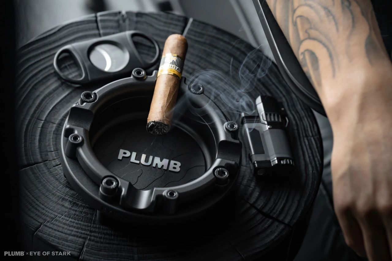 PLUMB co-branded cigar jar